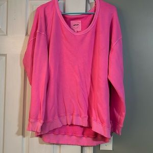 Aerie oversized wide neck pullover